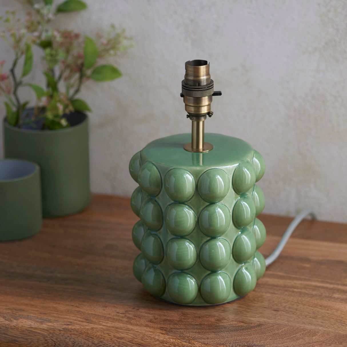 Endon Bobble Table Lamp Base Olive Green
