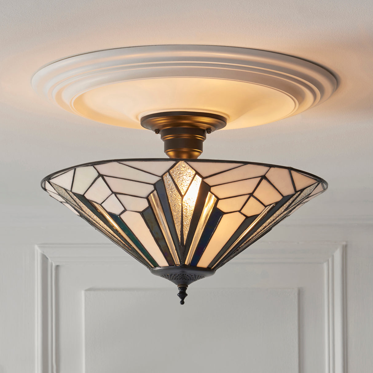 Tiffany Astoria 3lt Semi Flush Ceiling Light