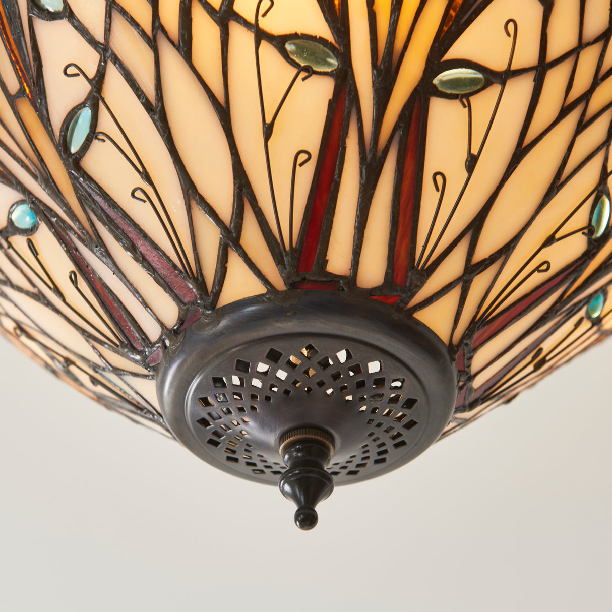 Tiffany Hector 3lt Semi Flush Ceiling Light