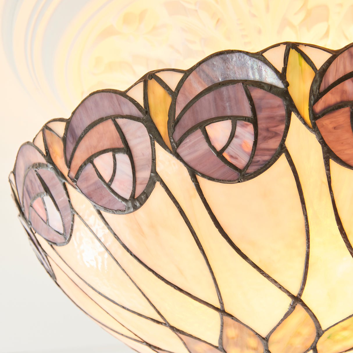 Tiffany Hutchinson 3lt Semi Flush Ceiling Light