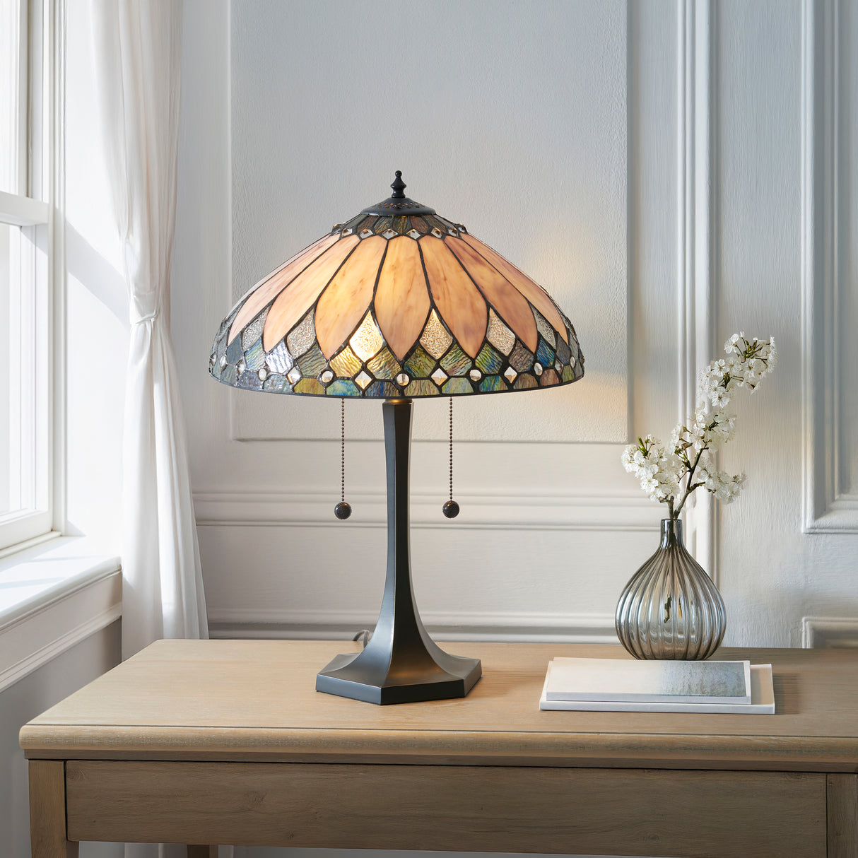 Tiffany Brooklyn Medium 2Lt Table Lamp