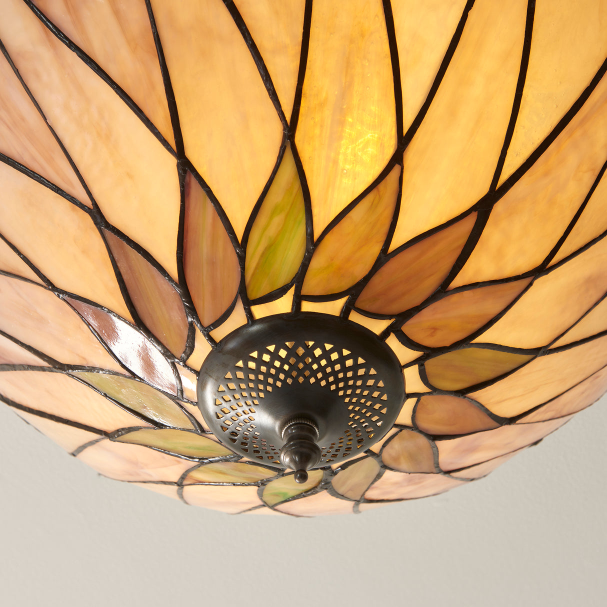 Tiffany Hutchinson Medium 2lt Flush Ceiling Light