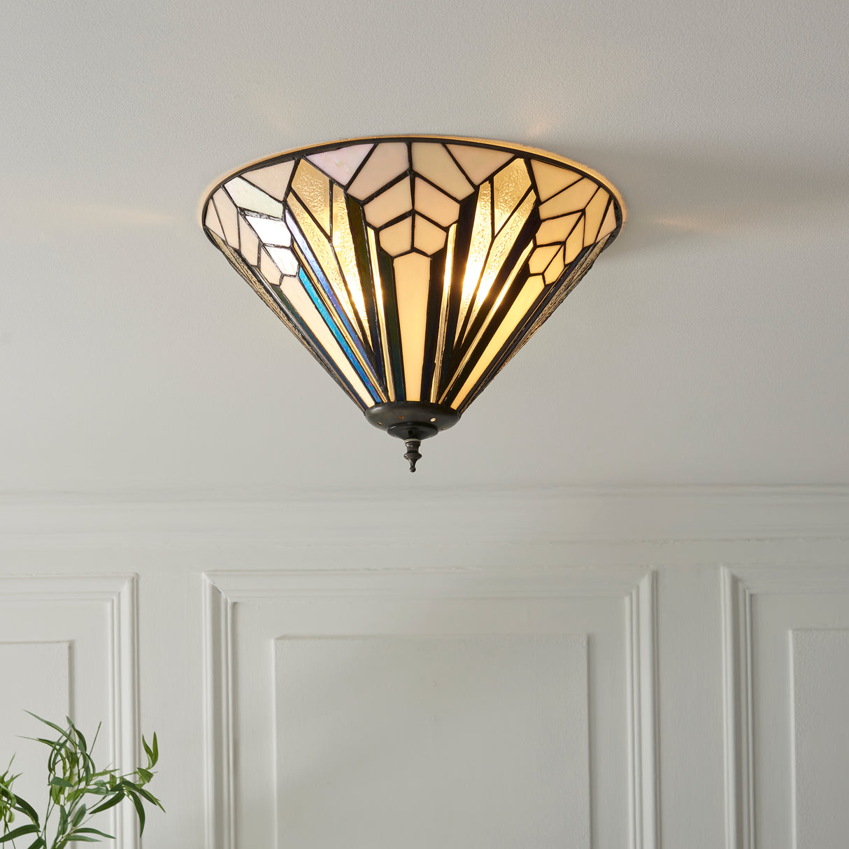 Tiffany Astoria Medium 2lt Flush Ceiling Light