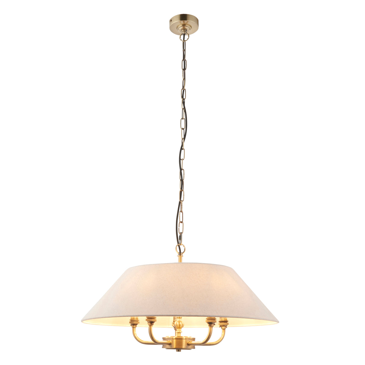 Endon Lille Pendant Chandelier Antique Brass