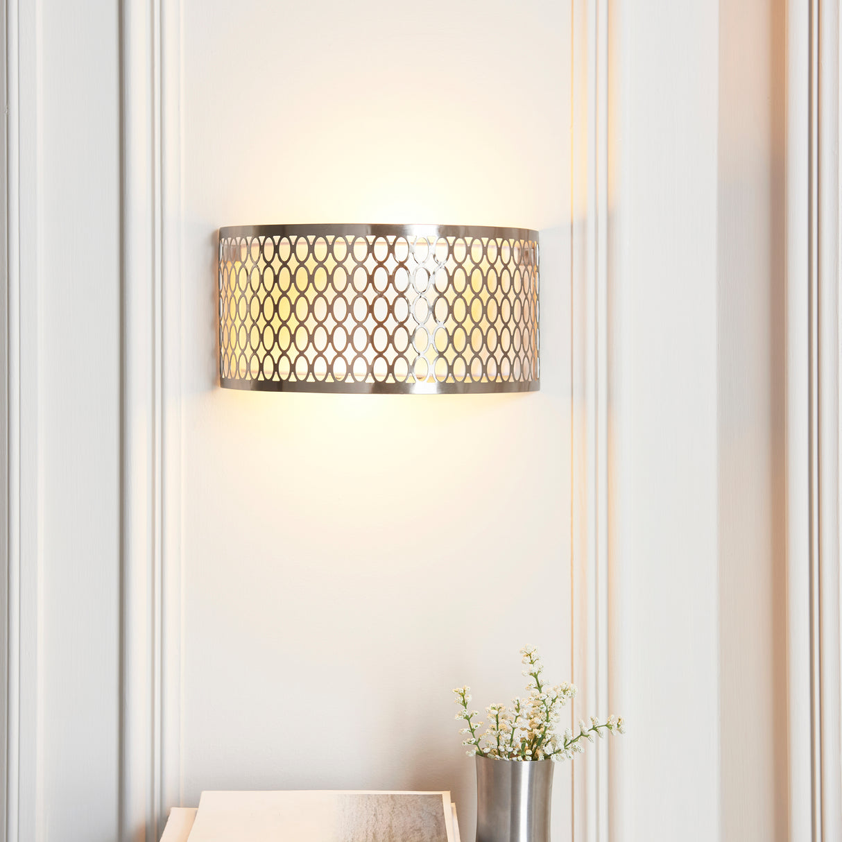 Endon Cordero Wall Light Satin Nickel