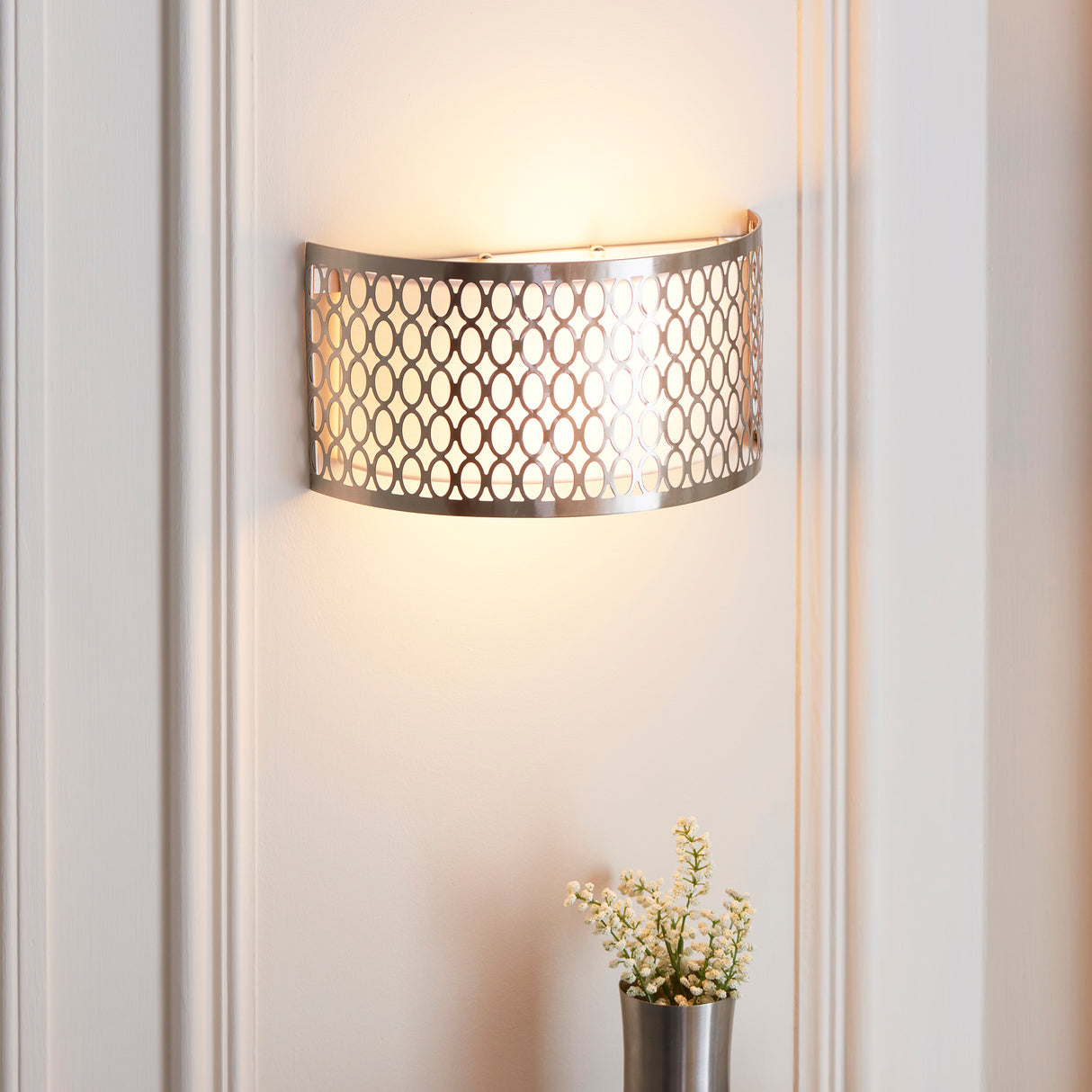 Endon Cordero Wall Light Satin Nickel