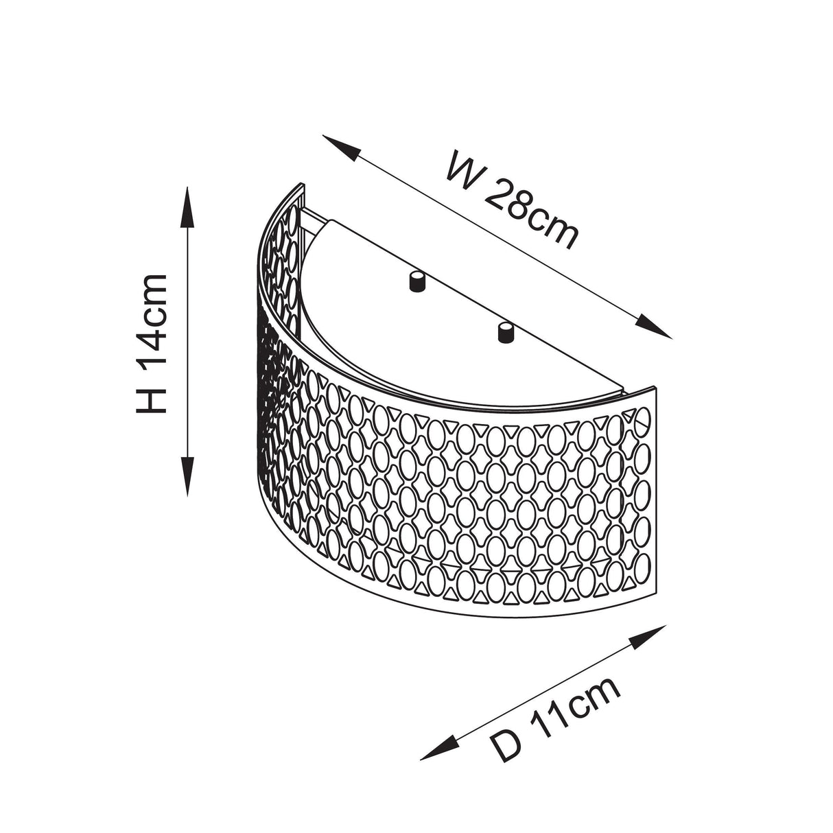 Endon Cordero Wall Light Gold