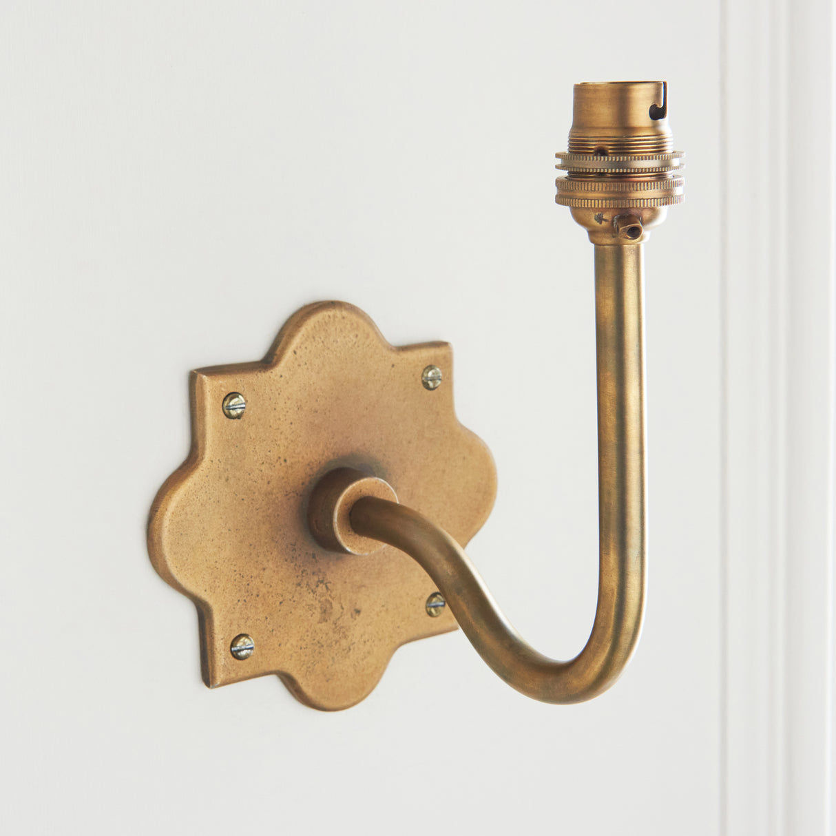 Endon Anvil Swan Wall Fitting Antique brass plate