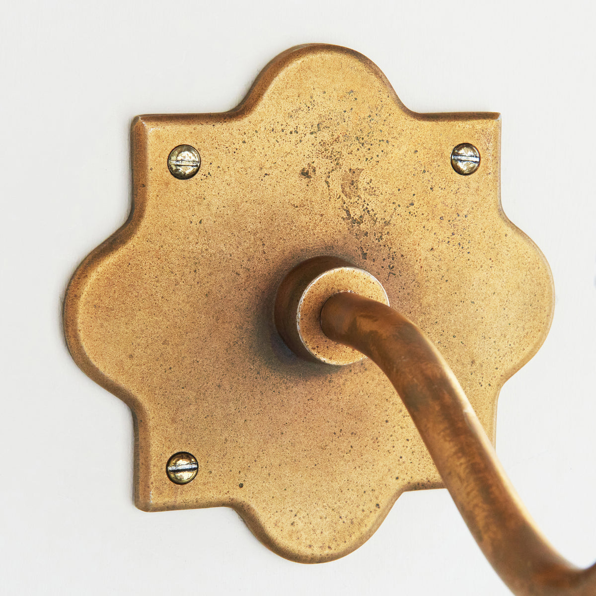 Endon Anvil Curve Wall Bracket Antique brass plate