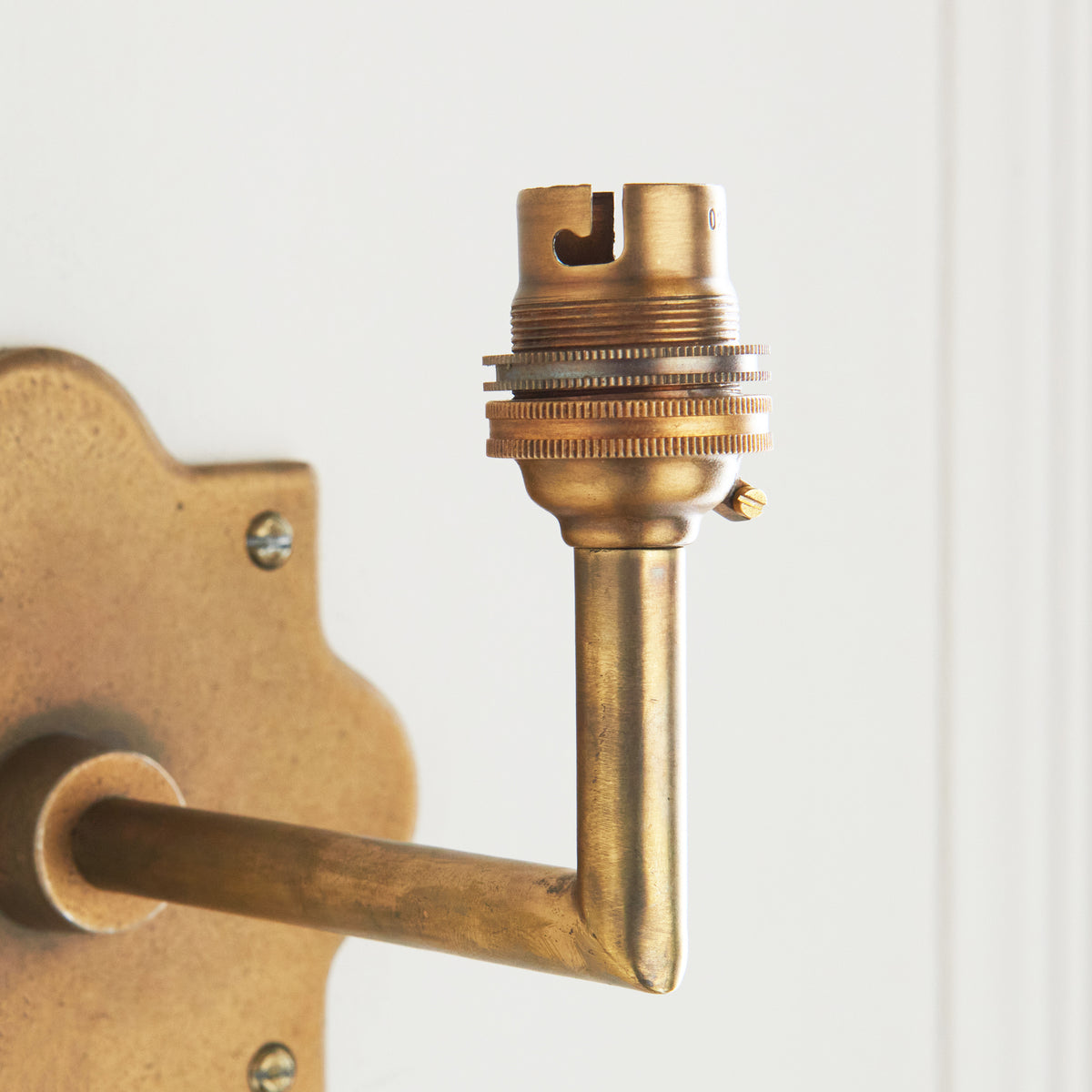 Endon Anvil Angle Wall Bracket Antique brass plate