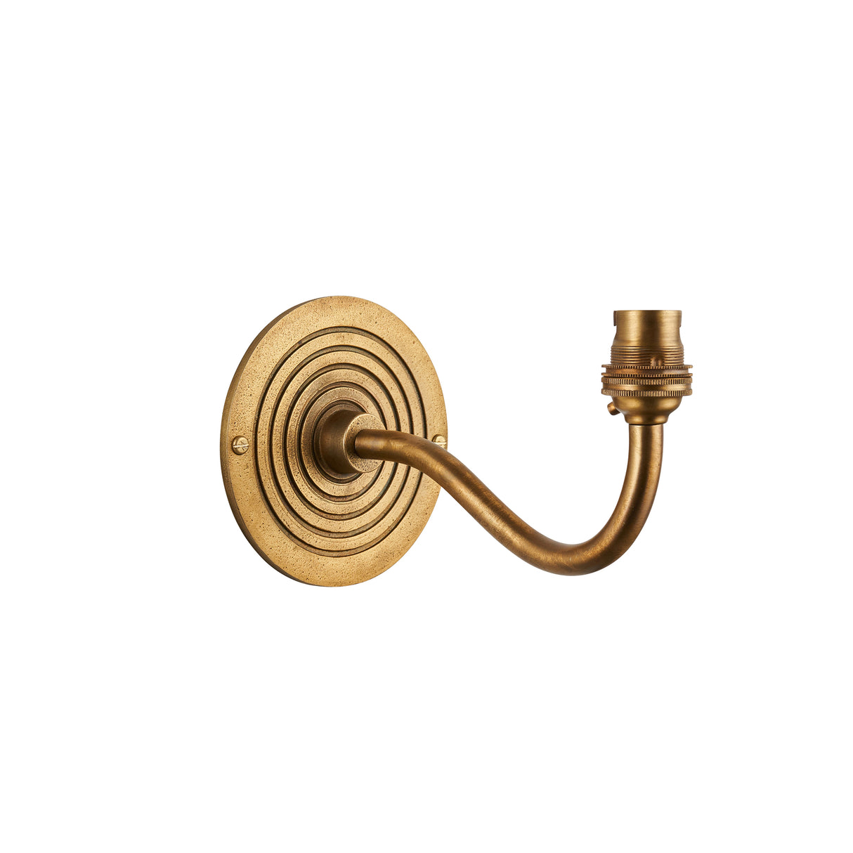 Endon Ripple Curve Wall Fitting Antique brass plate