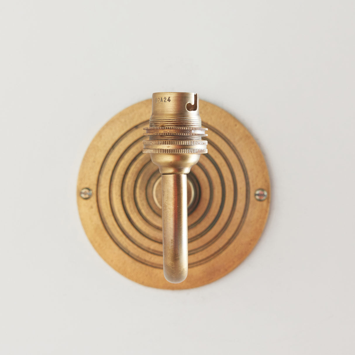 Endon Ripple Curve Wall Fitting Antique brass plate