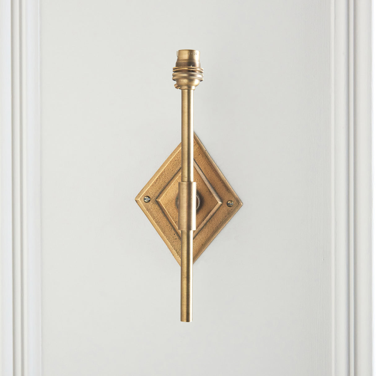 Endon Diamond Tall Wall Fitting Antique brass plate