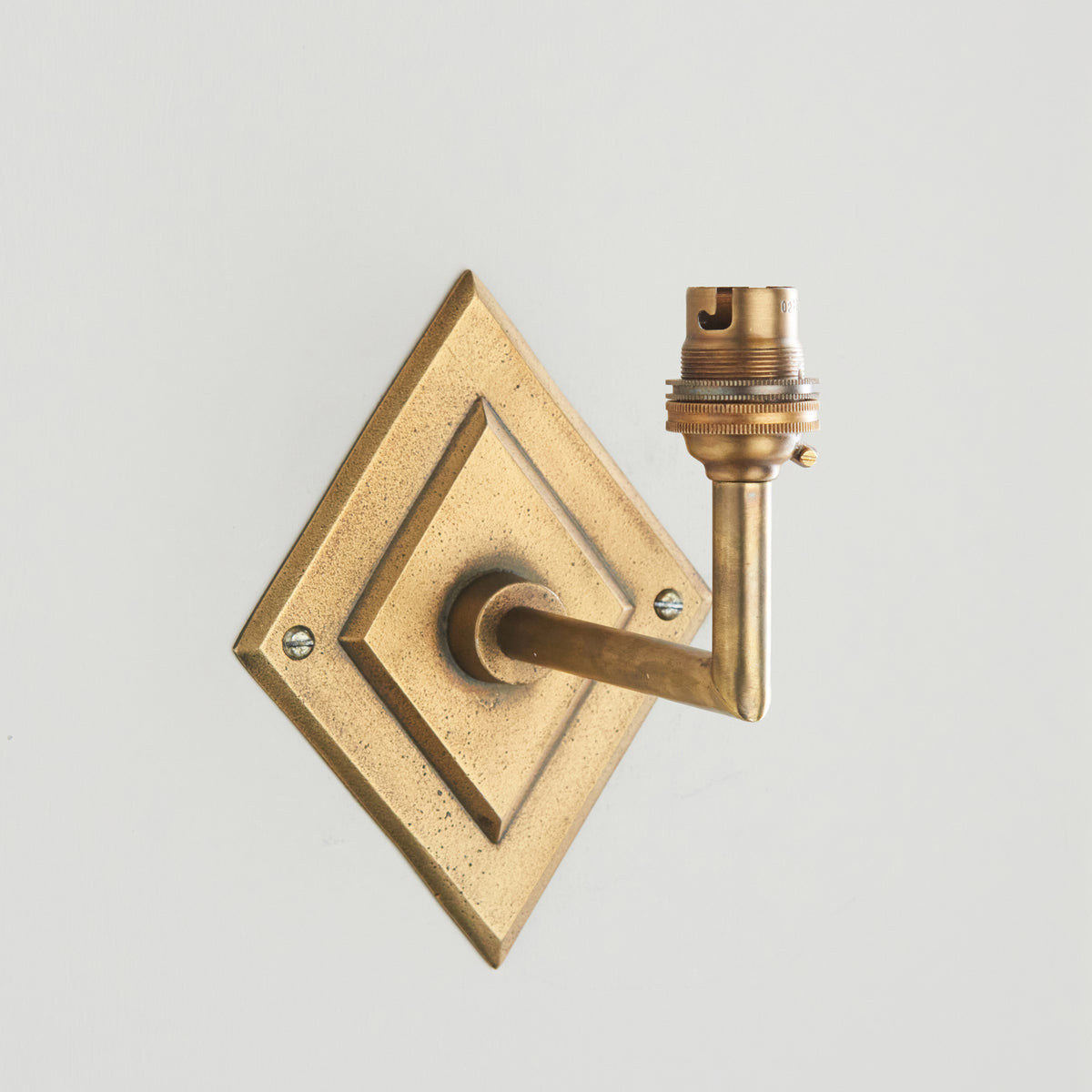 Endon Diamond Angle Wall Bracket Antique brass plate