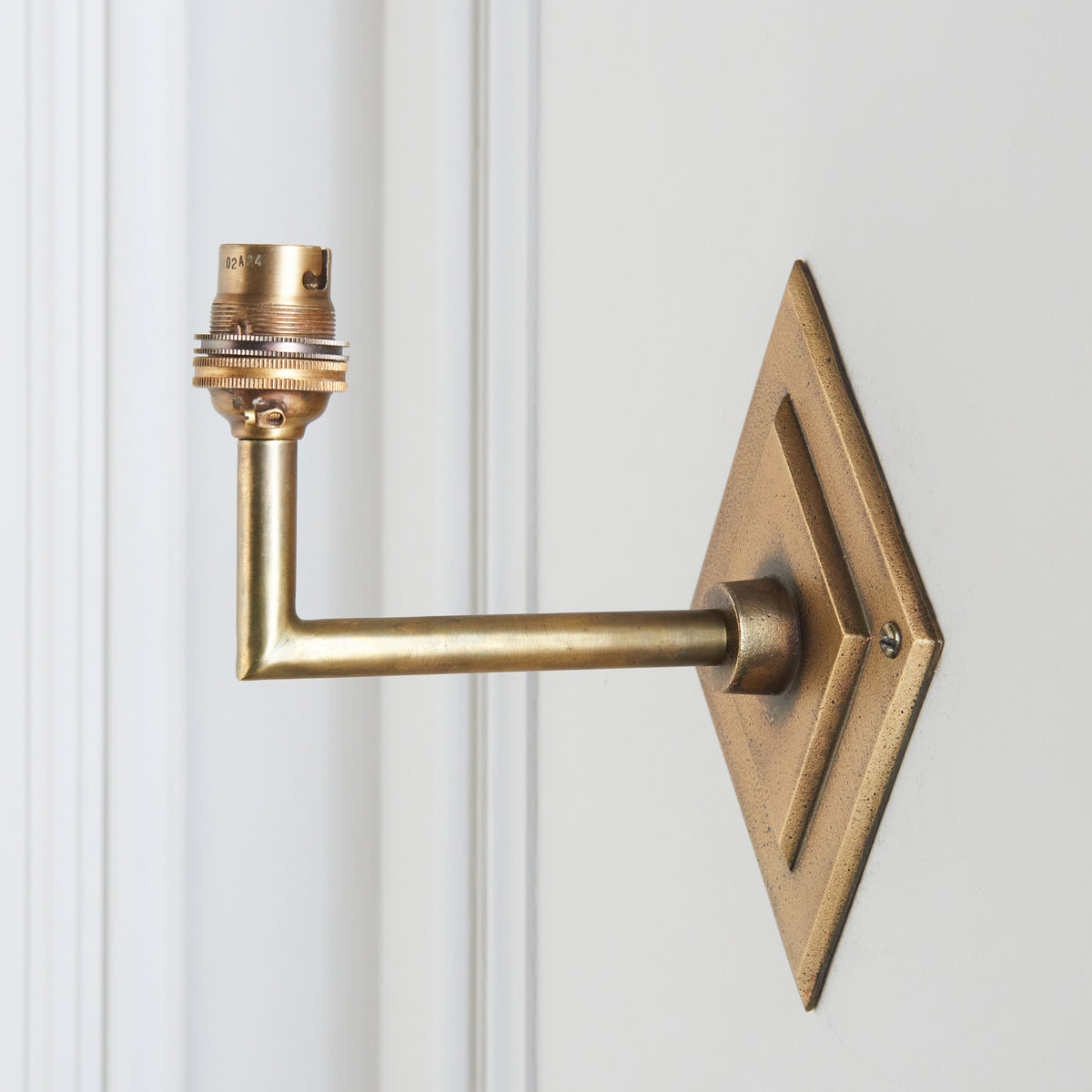 Endon Diamond Angle Wall Bracket Antique brass plate