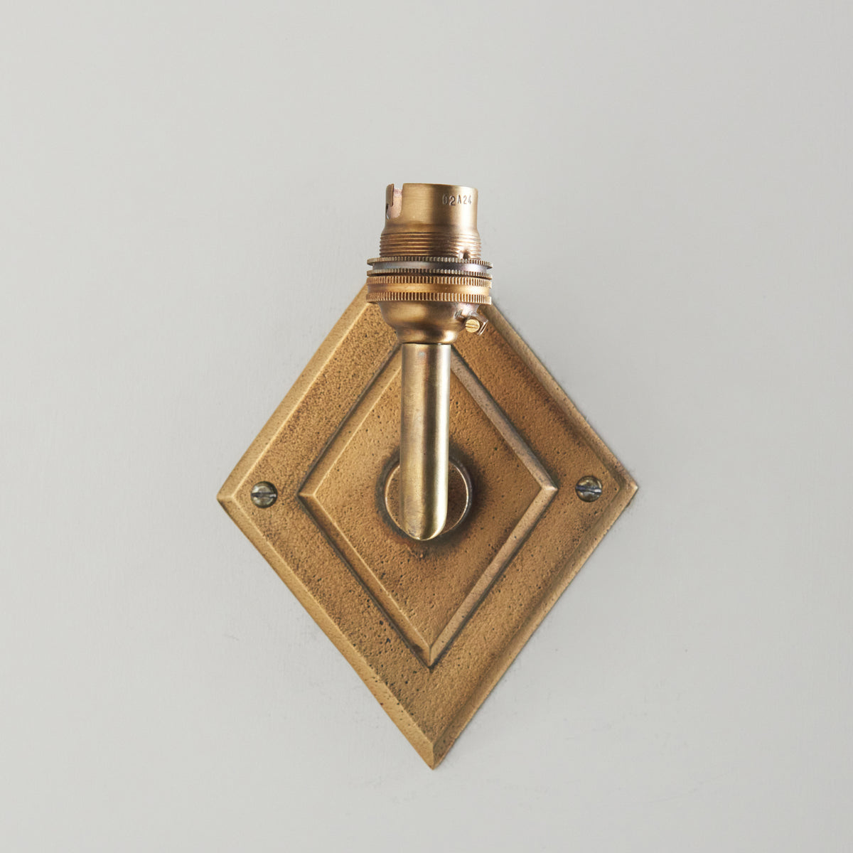 Endon Diamond Angle Wall Bracket Antique brass plate