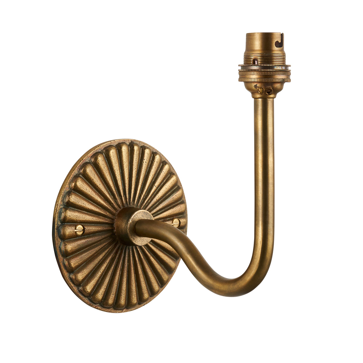 Endon Dahlia Swan Wall Bracket Antique brass plate
