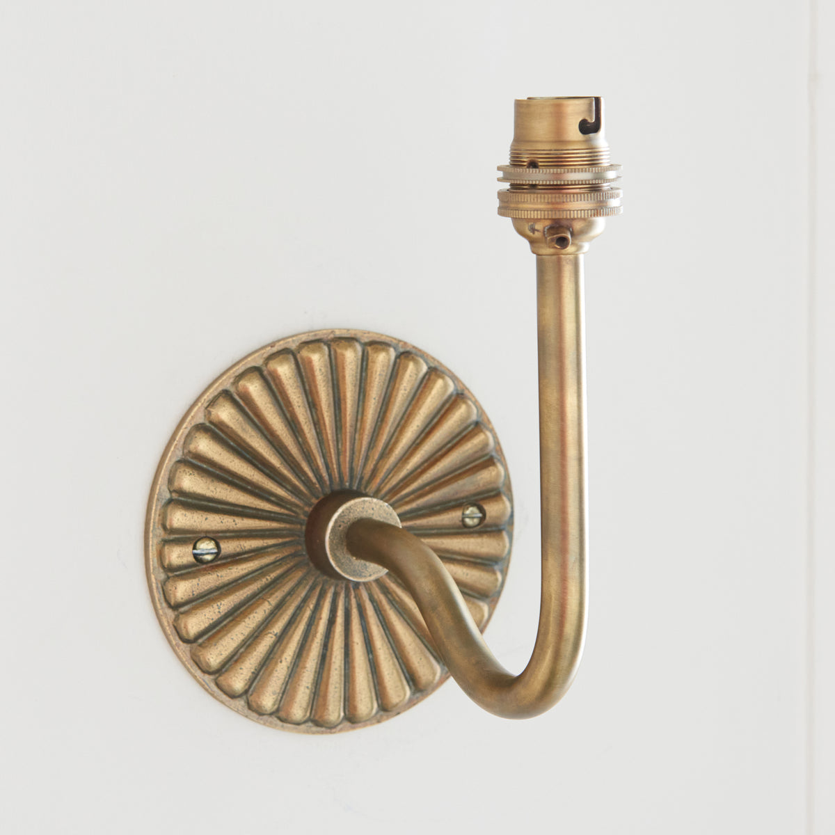Endon Dahlia Swan Wall Bracket Antique brass plate