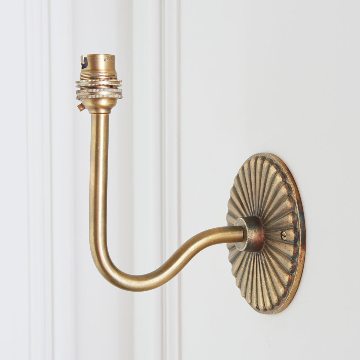 Endon Dahlia Swan Wall Bracket Antique brass plate