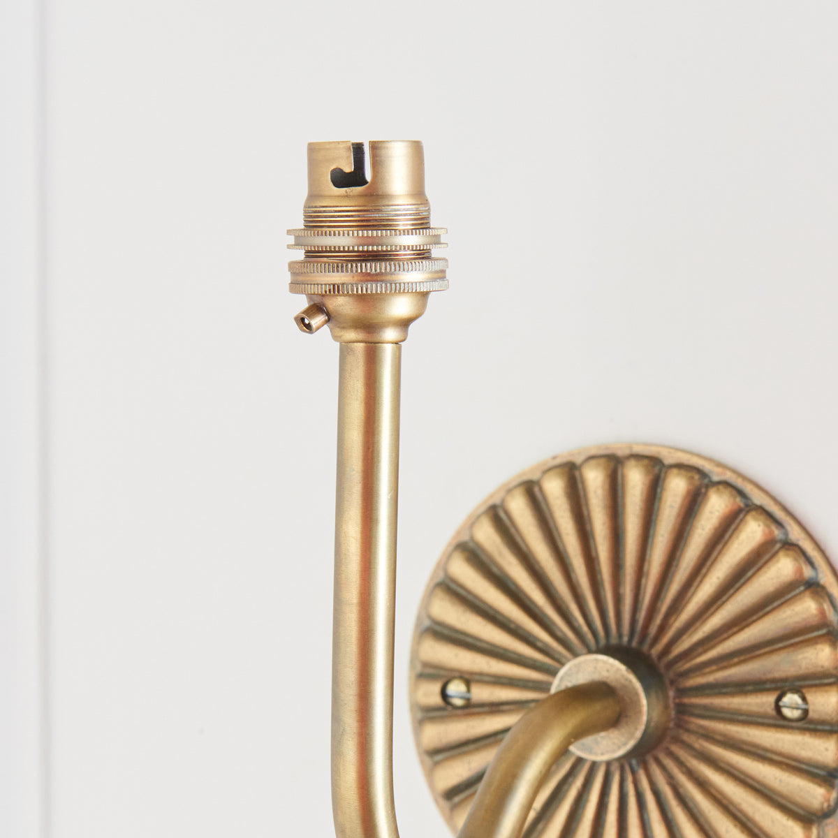 Endon Dahlia Swan Wall Bracket Antique brass plate
