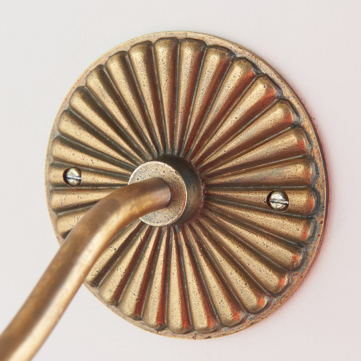 Endon Dahlia Curve Wall Bracket Antique brass plate