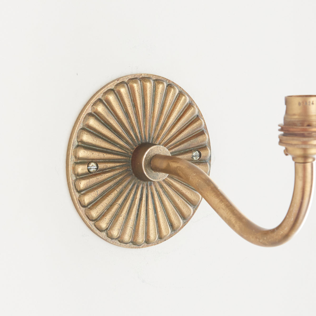 Endon Dahlia Curve Wall Bracket Antique brass plate