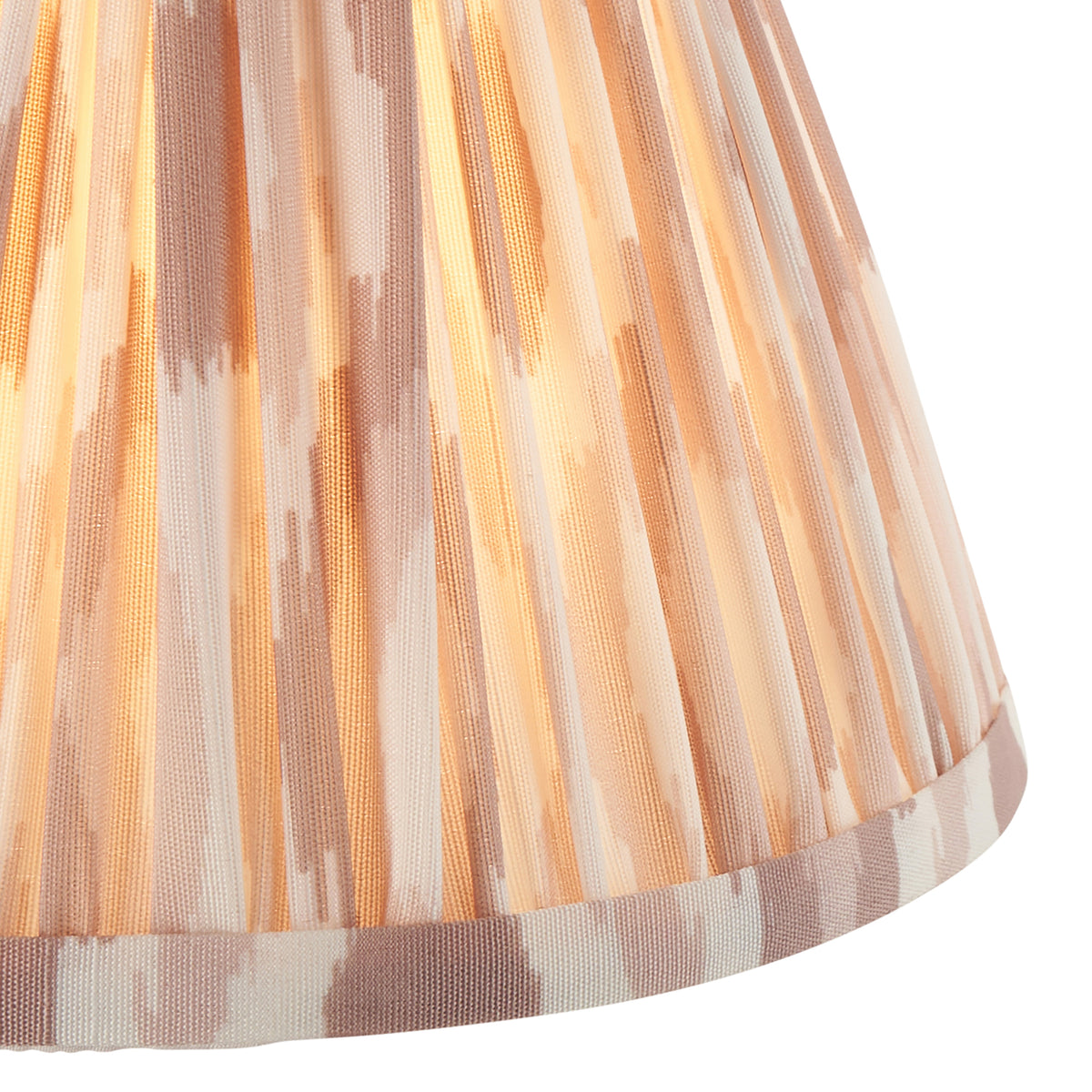 Endon Anvil Curve & Ikat 16cm Wall Antique brass & neutral print fabric