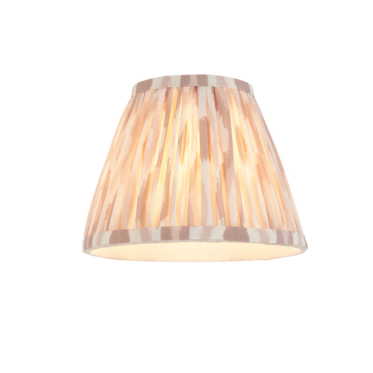 Endon Anvil Curve & Ikat 16cm Wall Antique brass & neutral print fabric
