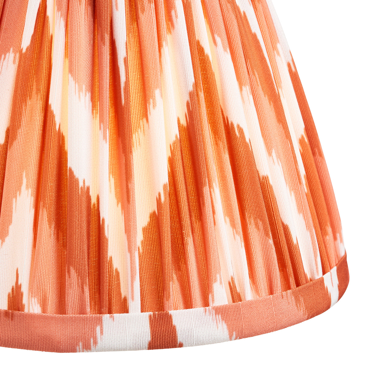 Endon Anvil Angle & Zigzag 16cm Wall Antique brass & apricot orange fabric