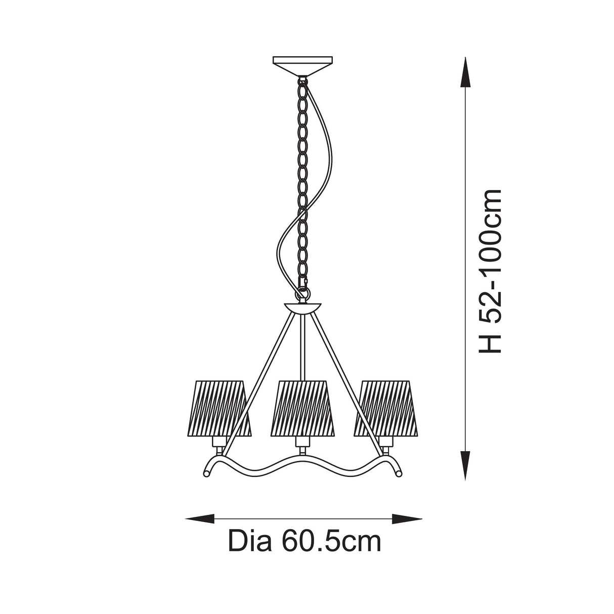 Endon Wriggle 3lt Pendant Brushed aged brass plate & natural raffia