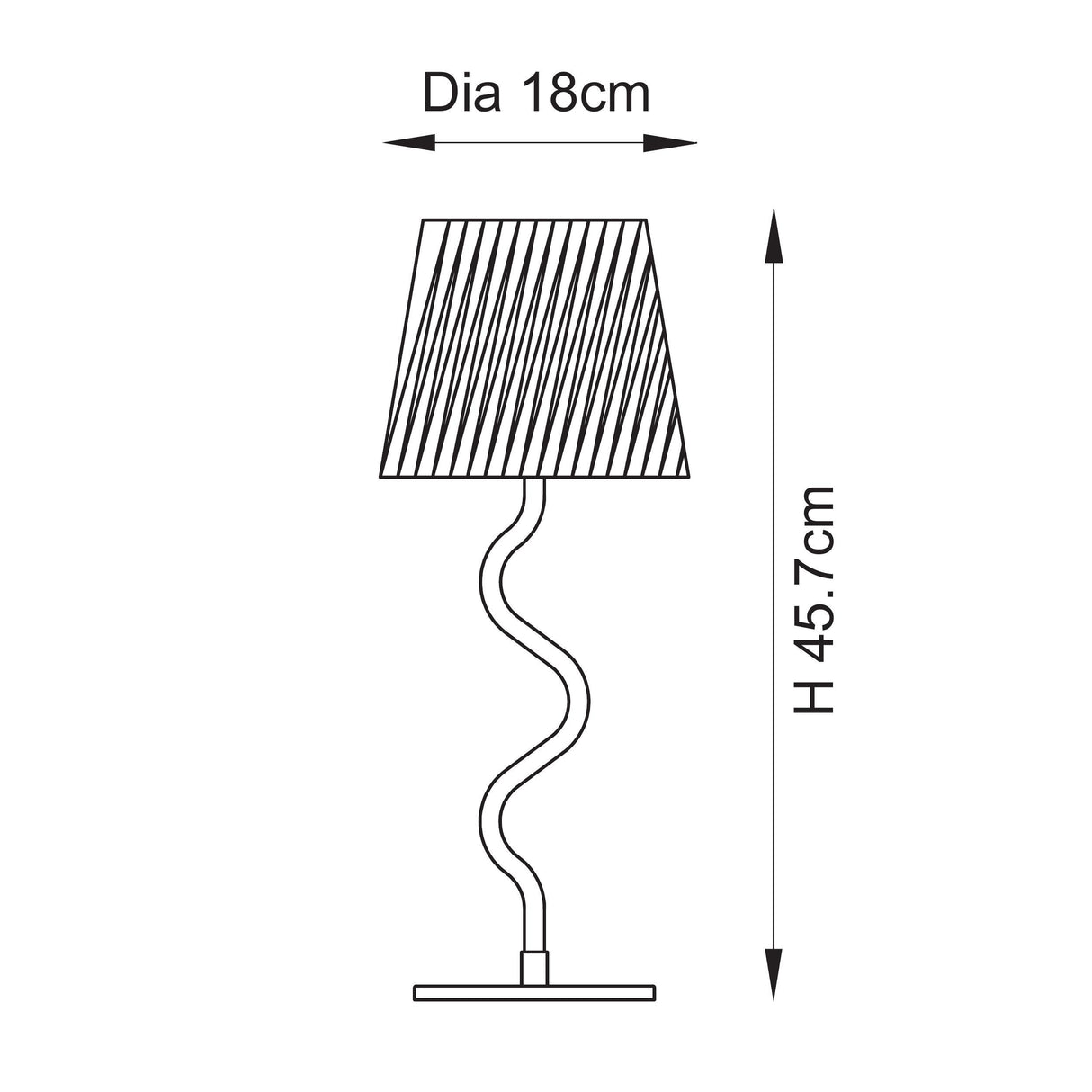 Endon Wriggle Table Brushed aged brass plate & natural raffia