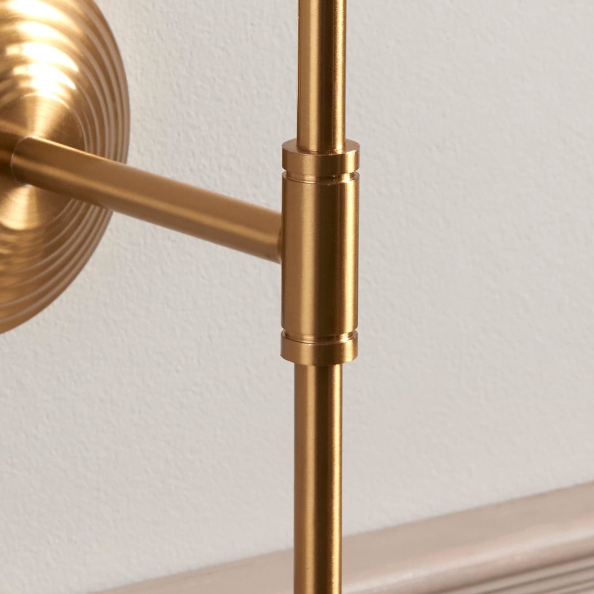 Endon Obelisk T Bar Wall Fitting Brushed aged brass plate