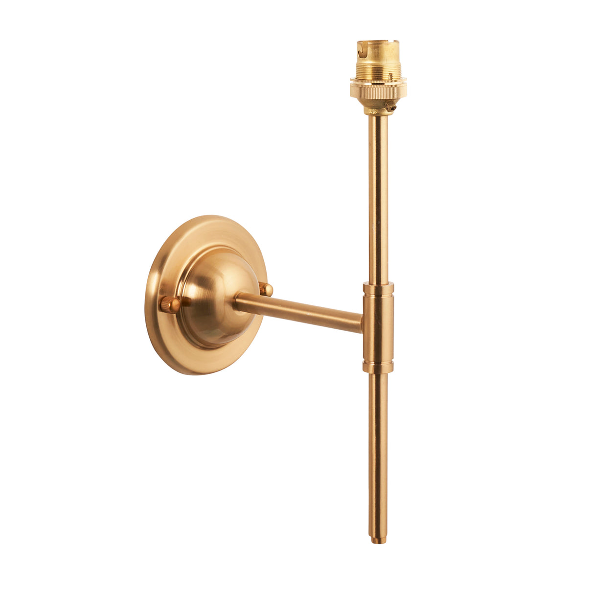Endon Dome T Bar Wall Fitting Brushed aged brass plate