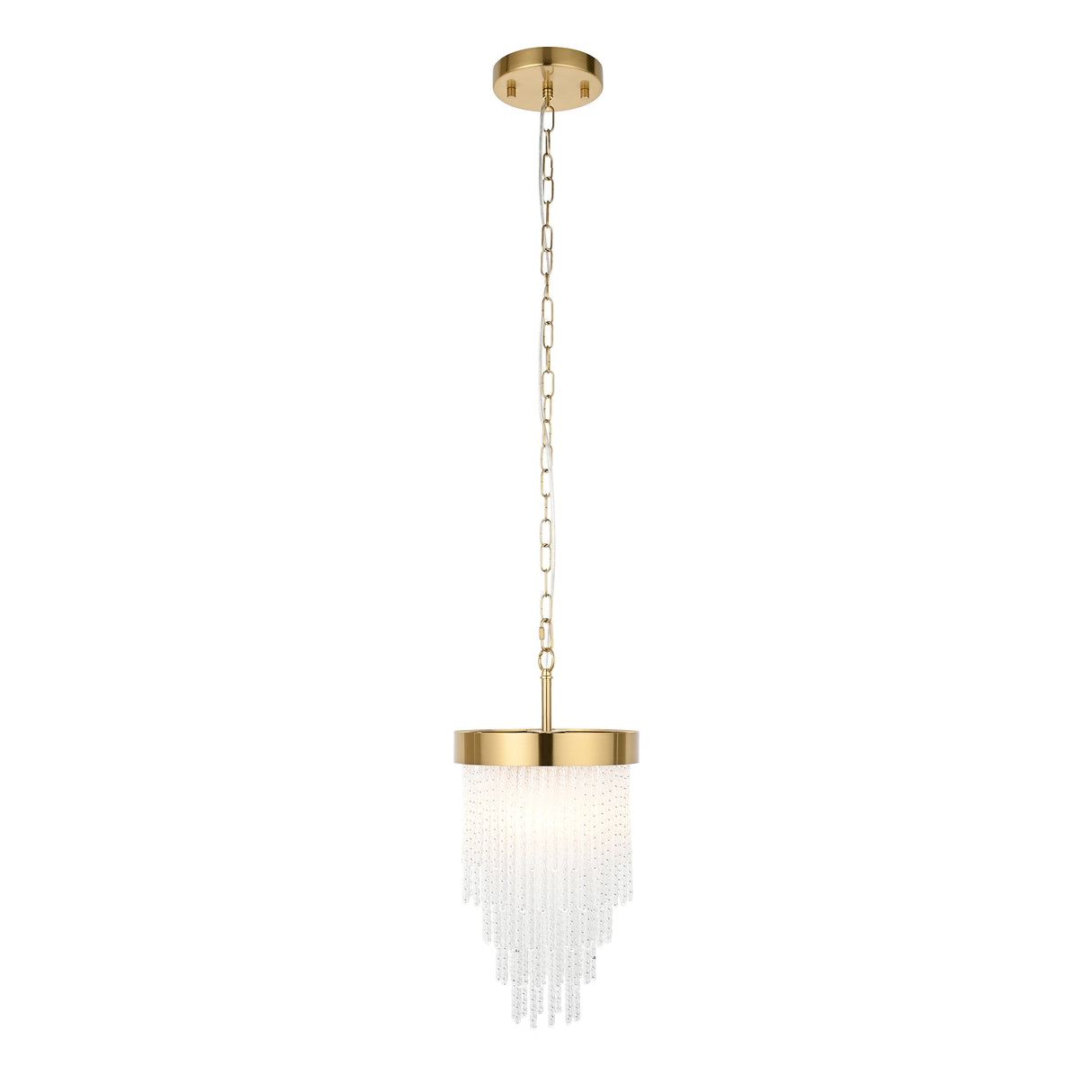 Endon Anistoria Pendant Brushed aged brass plate & clear glass