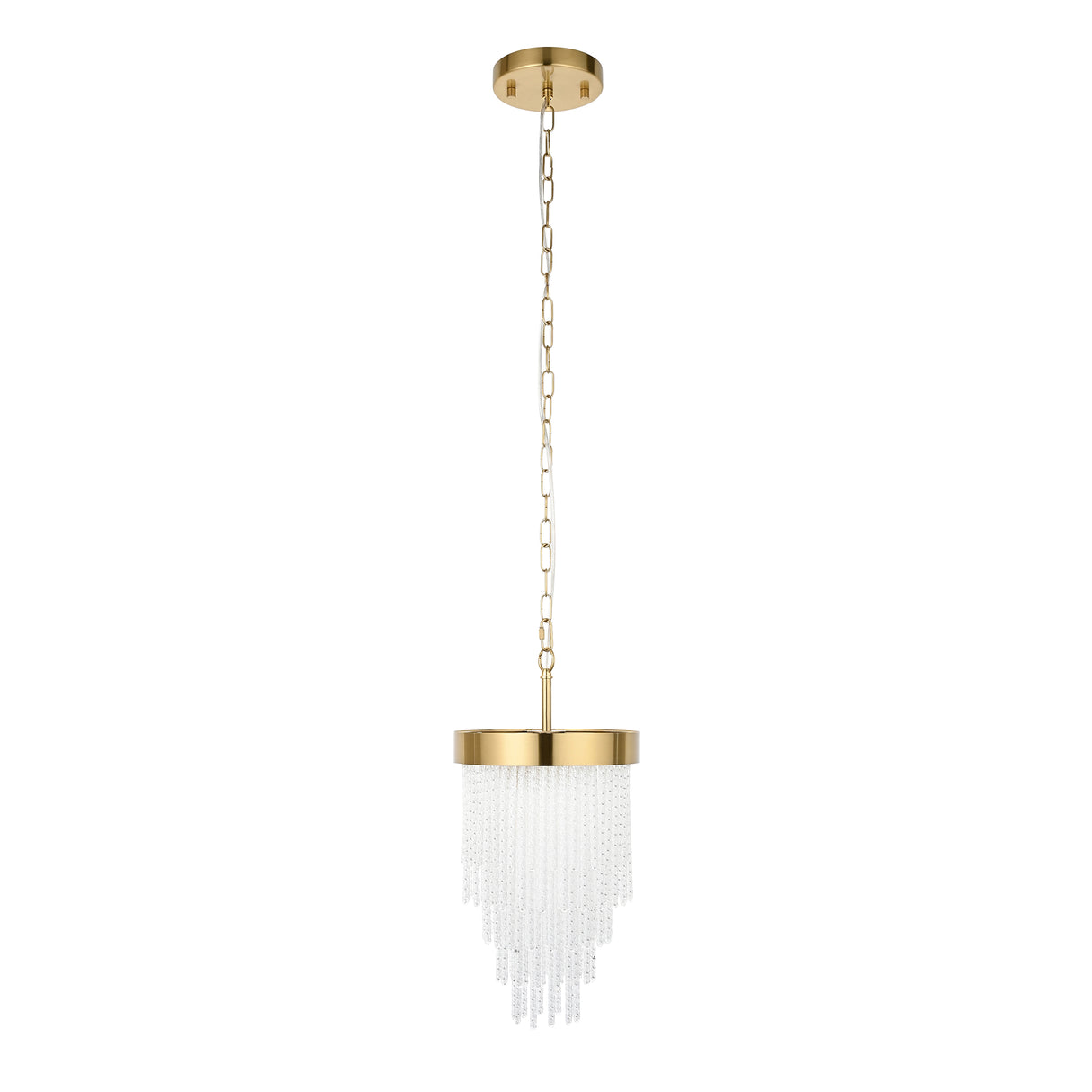 Endon Anistoria Pendant Brushed aged brass plate & clear glass