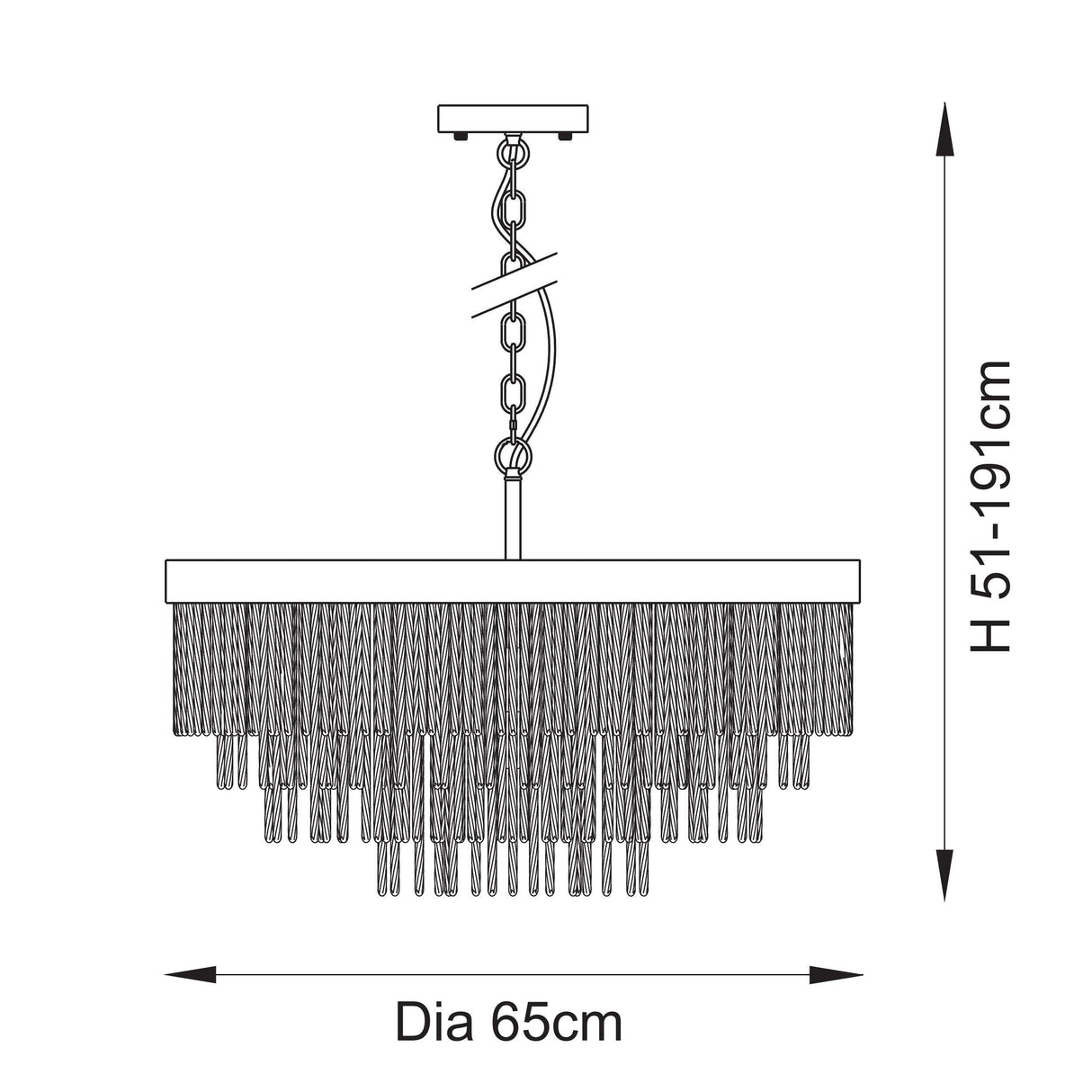 Endon Anistoria Grand 9Lt Pendant Brushed aged brass plate & clear glass
