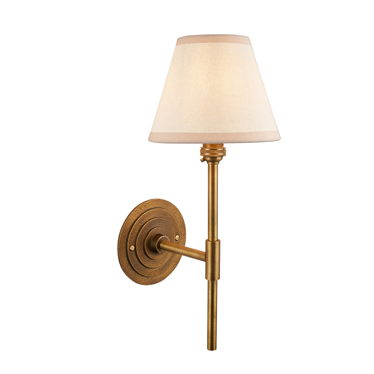 Endon Halo Tall & Ivy 16cm Wall Antique brass & vintage white fabric