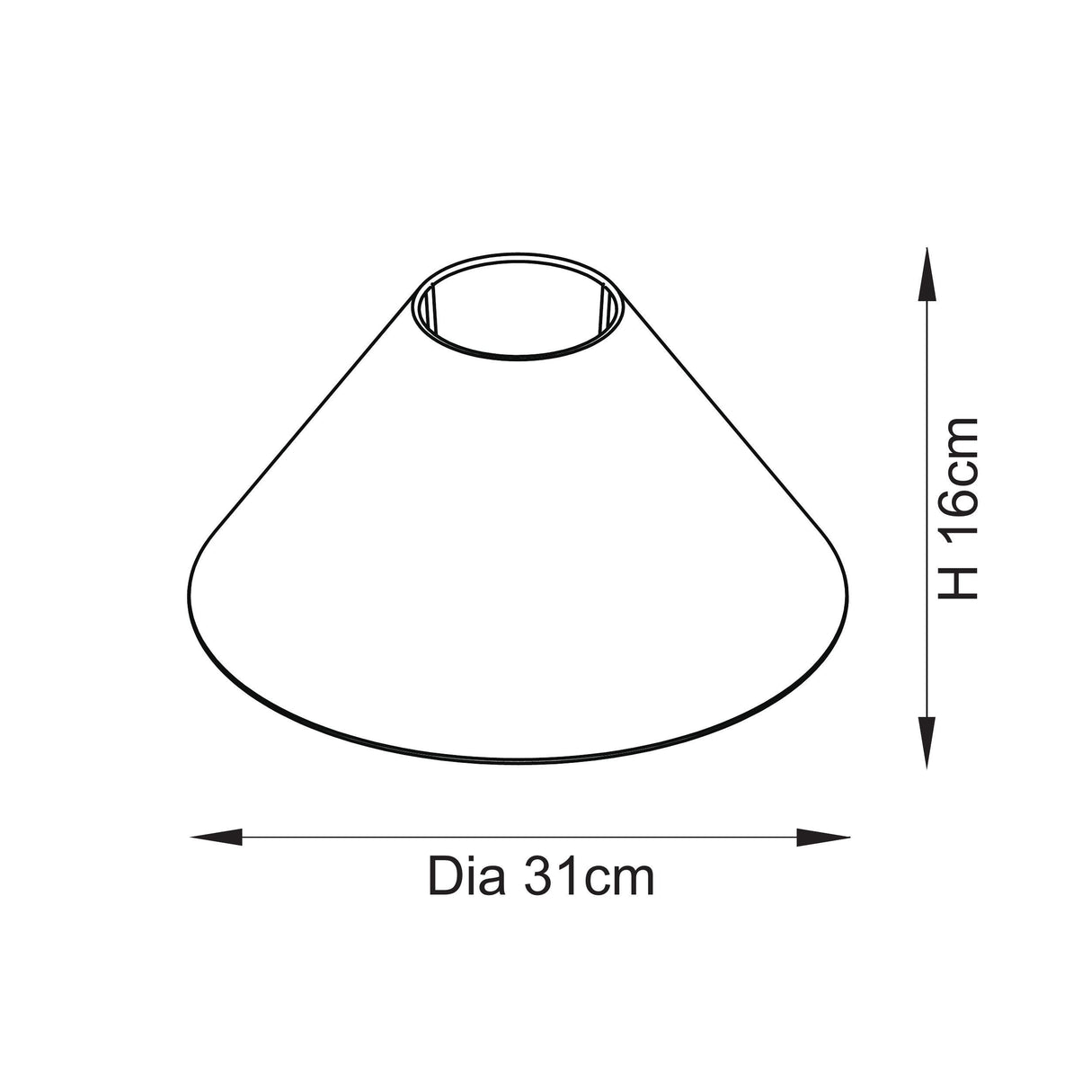 Endon Avalon 31cm Tapered Shade Natural faux linen