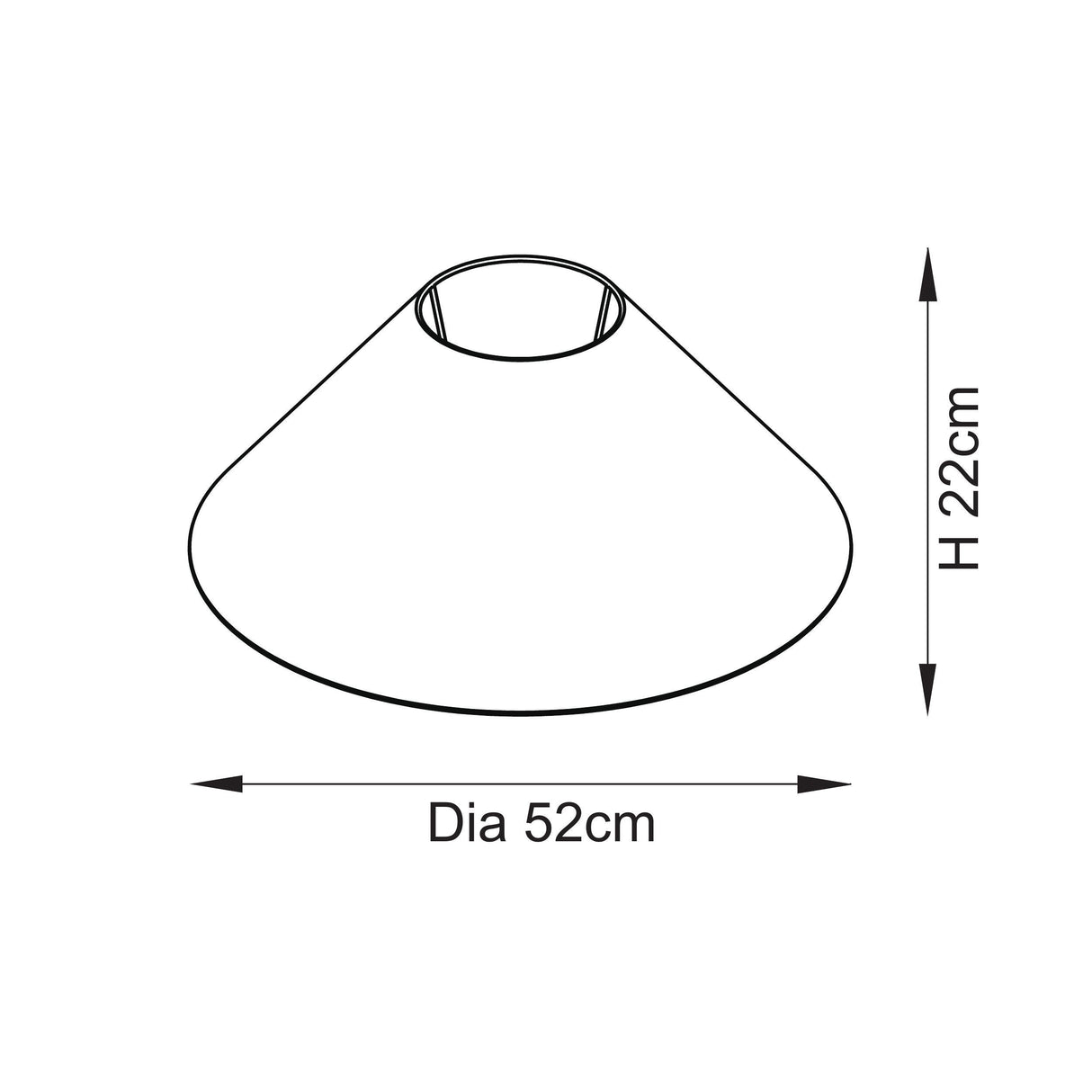 Endon Avalon 52cm Tapered Shade Natural faux linen