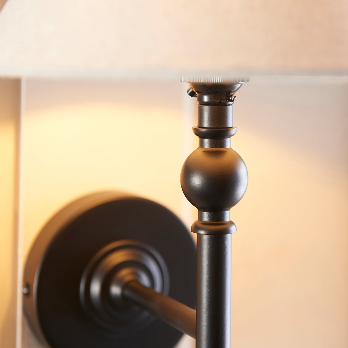 Endon Lille Wall Light Matt Black with Shade