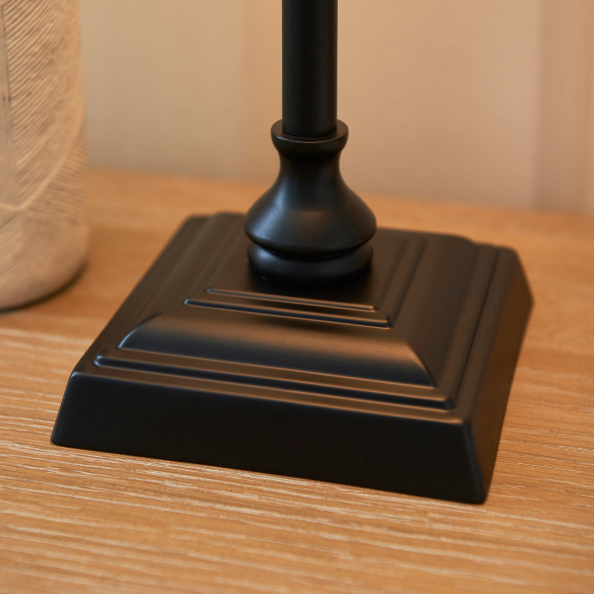 Endon Lille Table Table Lamp Matt Black with 31cm Shade