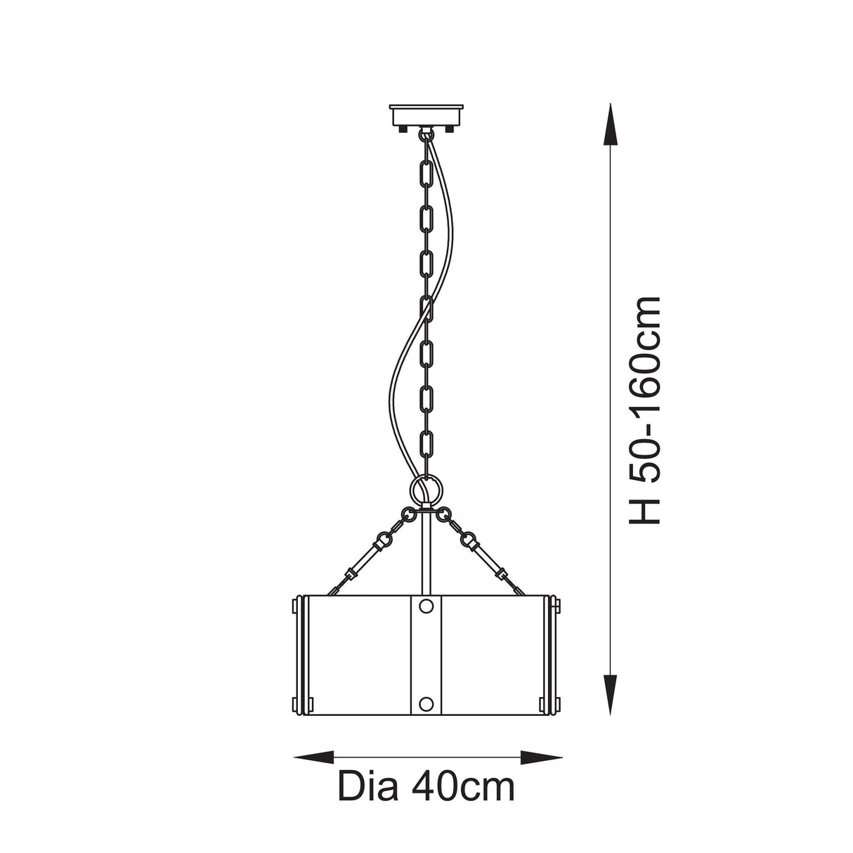 Endon Keller 4lt Pendant Brushed aged brass plate & handmade textured clear glass