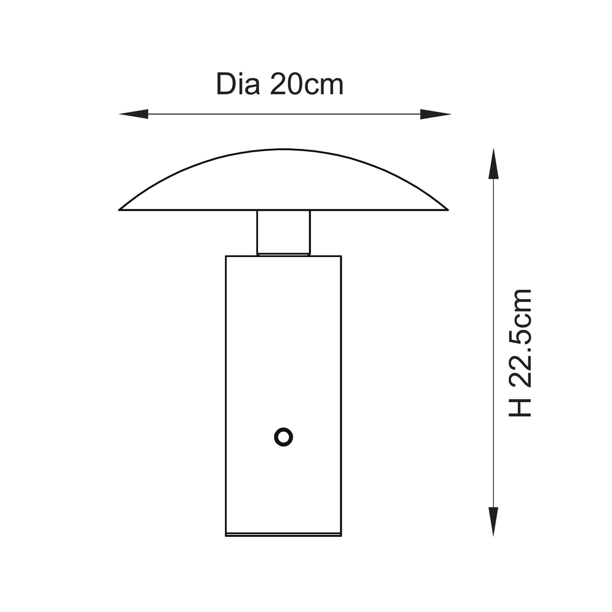 Endon Sunset Rechargeable Table Brushed gold finish