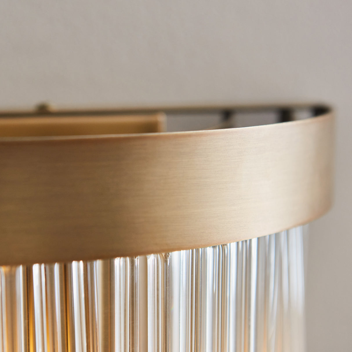 Endon Clermont 2lt Wall Light Warm Antique Brass & Glass