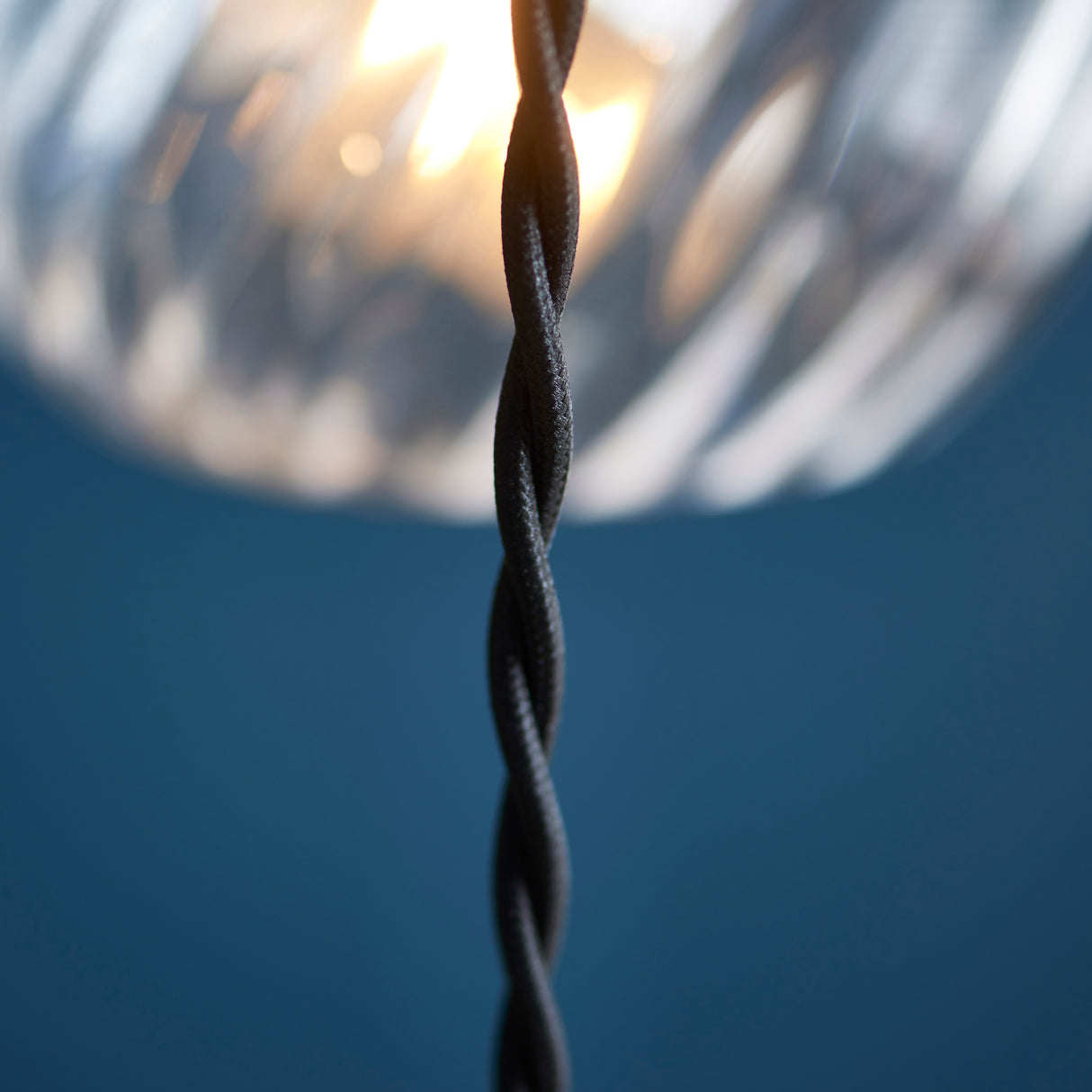 Endon Allegra 5lt Cascade Pendant Antique Brass & Clear Spiral Glass