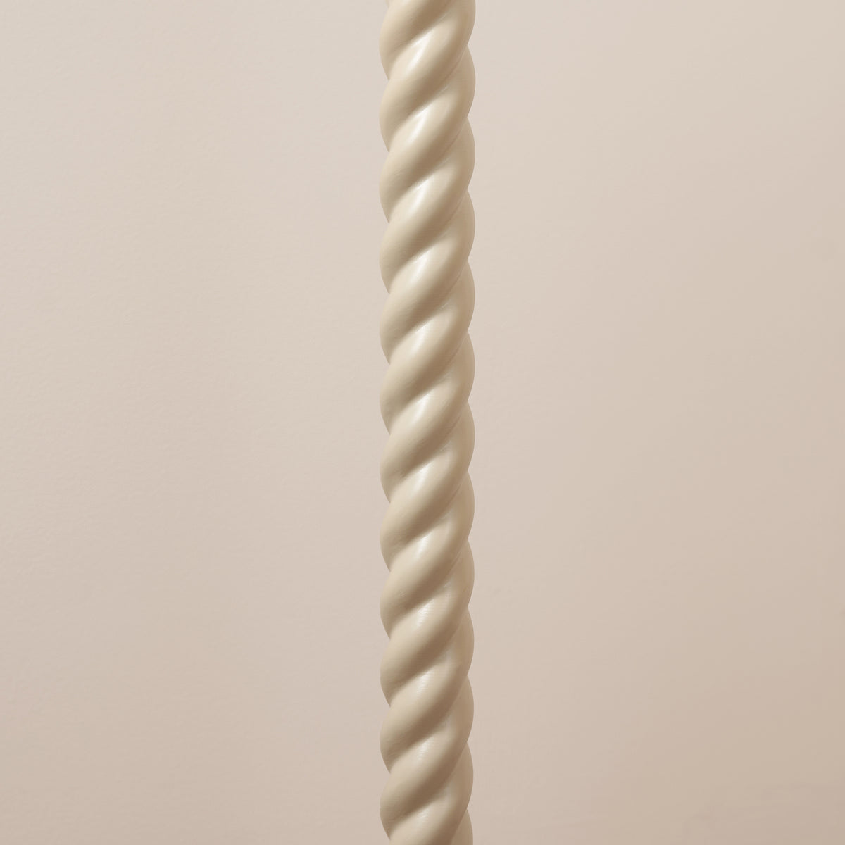 Endon Twist Floor base Satin almond white paint & antique brass plate