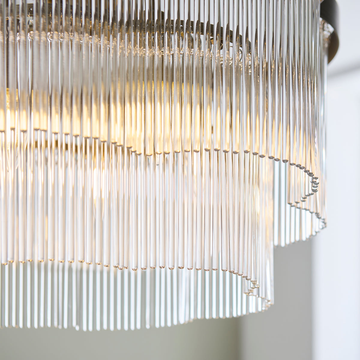Endon Lucille 5lt Pendant Antique brass & clear glass