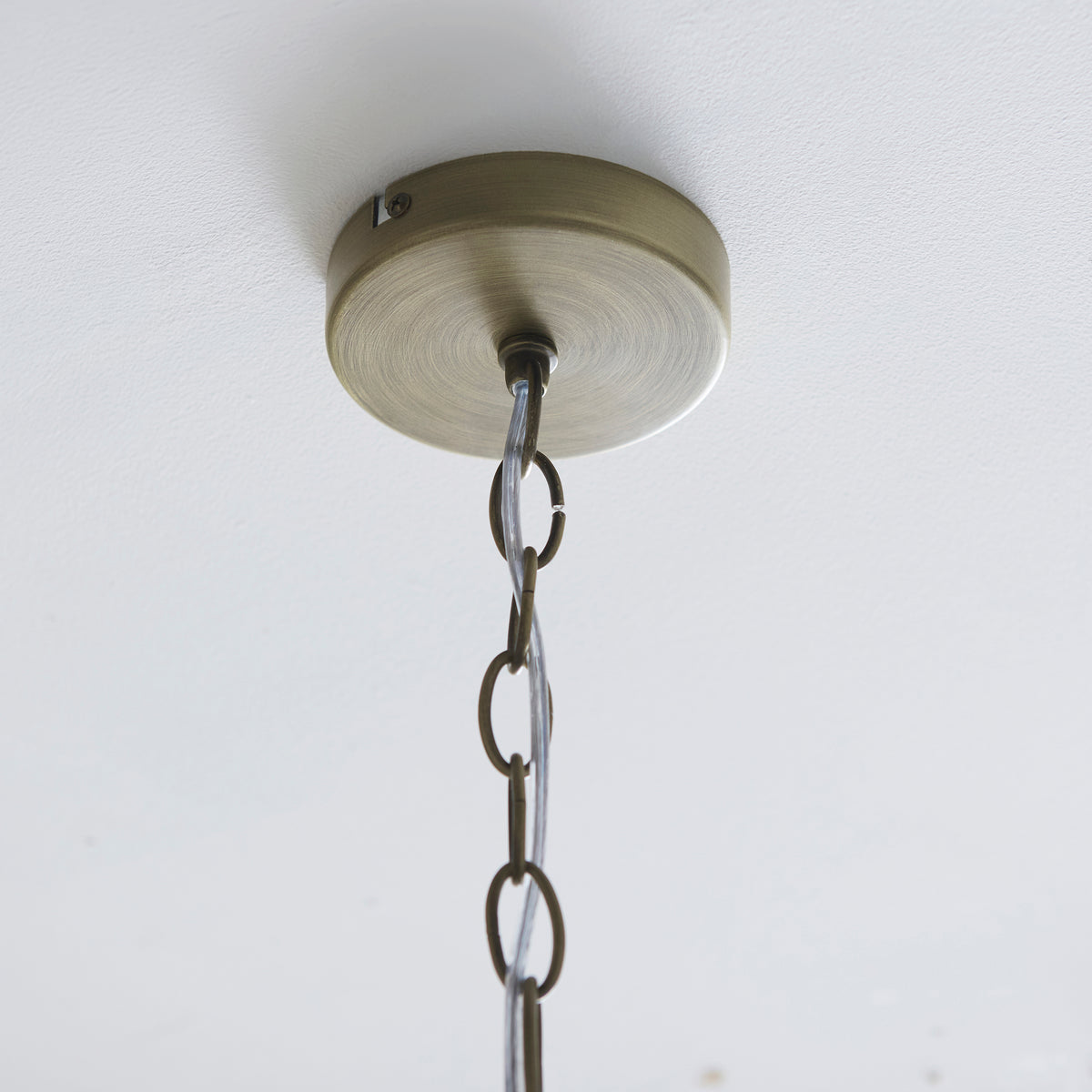 Endon Lucille 5lt Pendant Antique brass & clear glass
