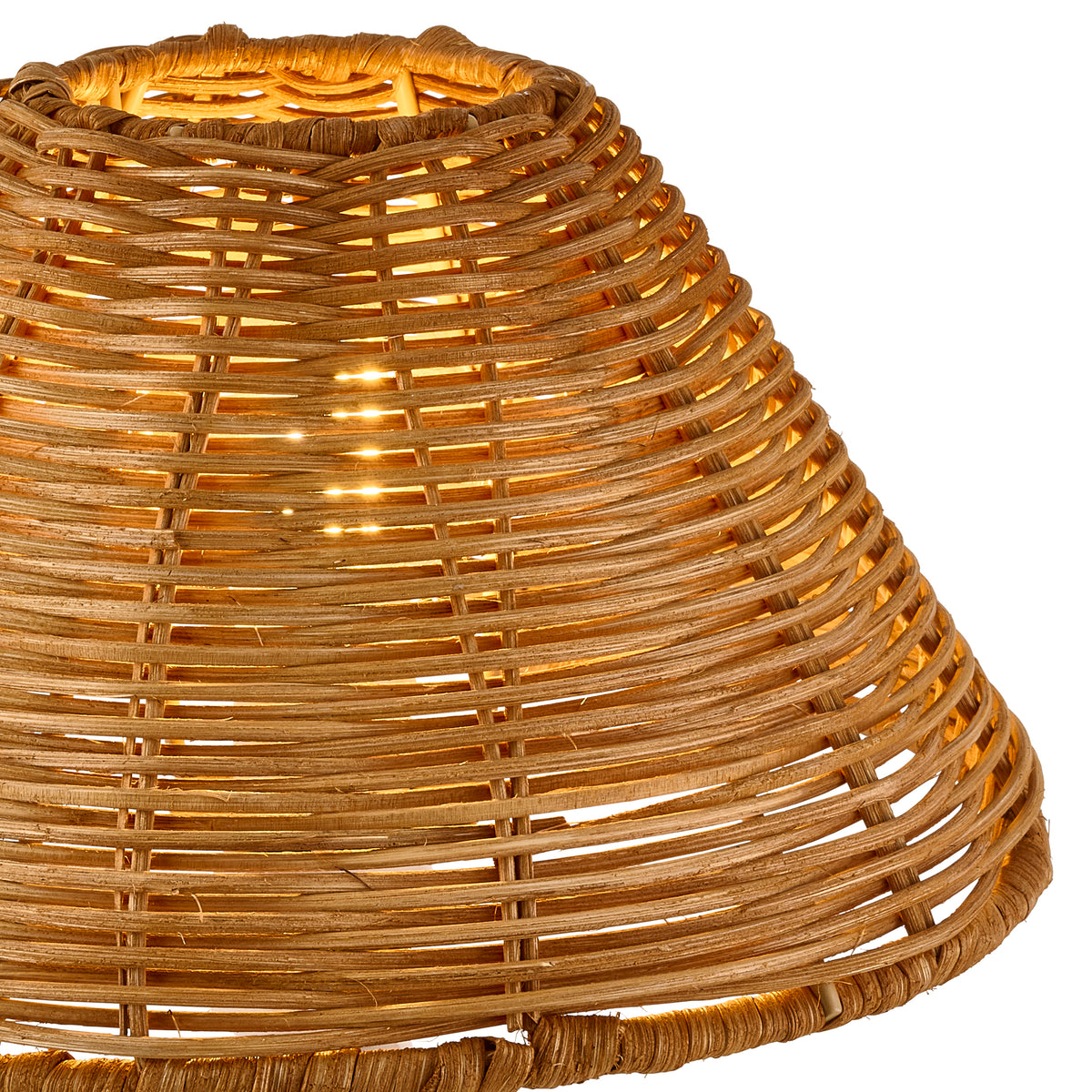 Endon Rattan 22cm Tapered Shade Dark rattan