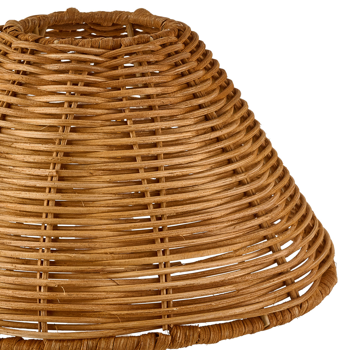 Endon Rattan 22cm Tapered Shade Dark rattan